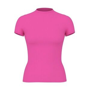 Pink Victoria’s Secret Base Stretch Short Sleeve Tee- Pink- NWT- L